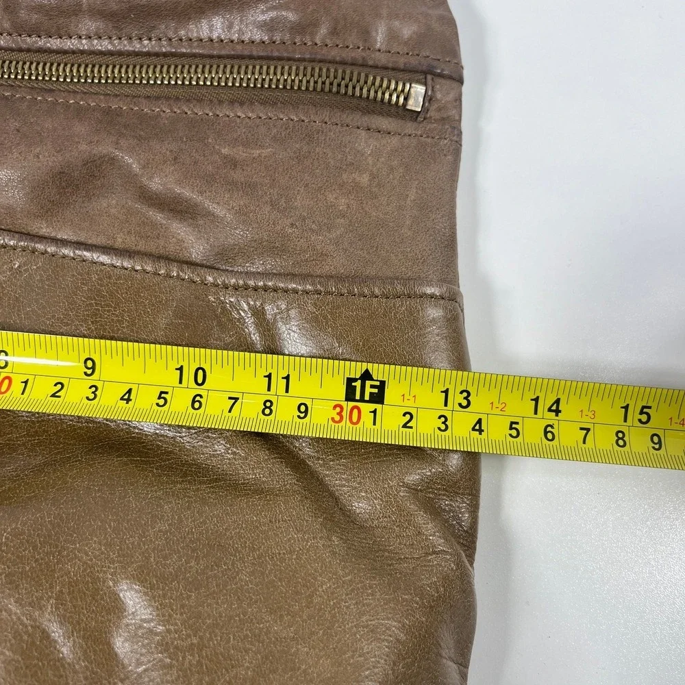 Hobo‎ Angler Crossbody Bag Brown Vintage Hide Leather Oversized Pockets Travel